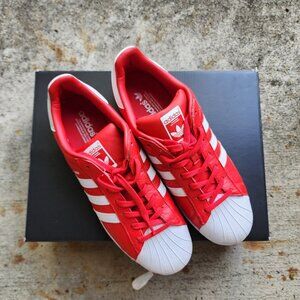 RARE adidas Superstar Foundation 2016 Red/White Men size 13